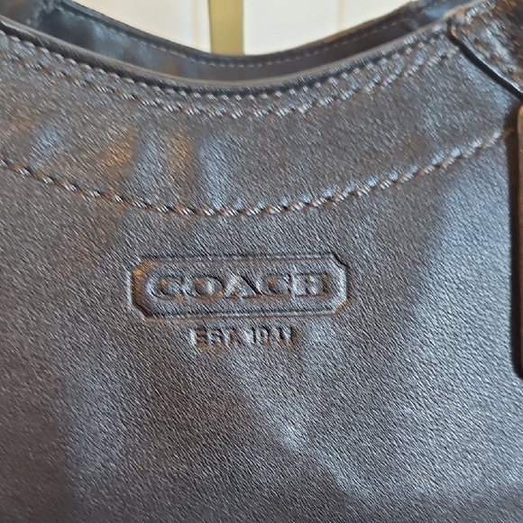 Coach 2009 Black Bleecker Double Handle Tote Bag Legacy Lining - Picture 6 of 13